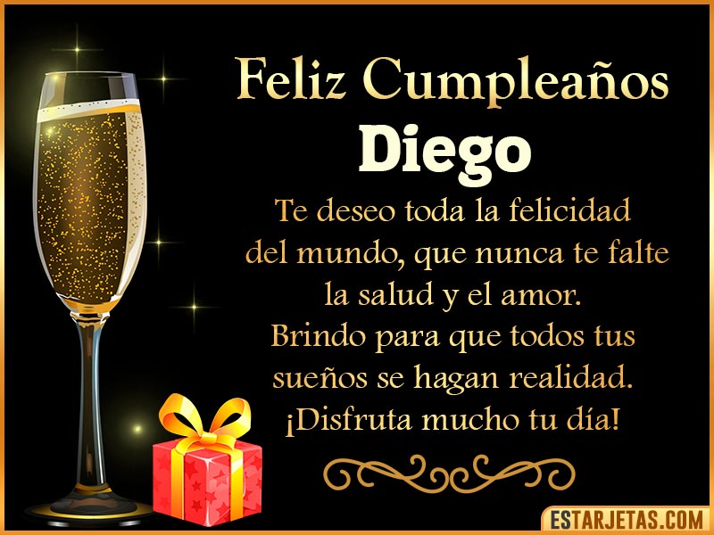 Tarjetas de Cumpleaños feliz Cumpleaños  Diego