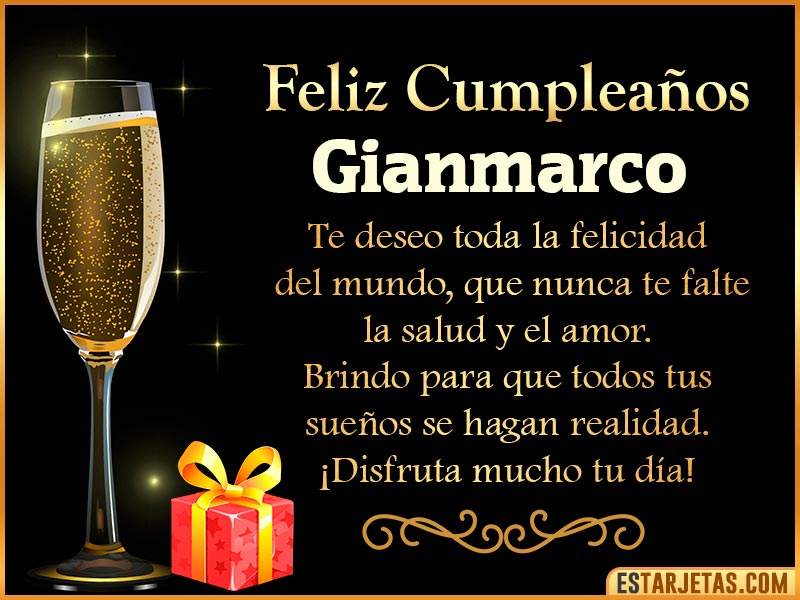 Tarjetas de Cumpleaños feliz Cumpleaños  Gianmarco