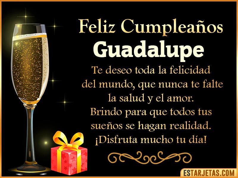 Tarjetas de Cumpleaños feliz Cumpleaños  Guadalupe