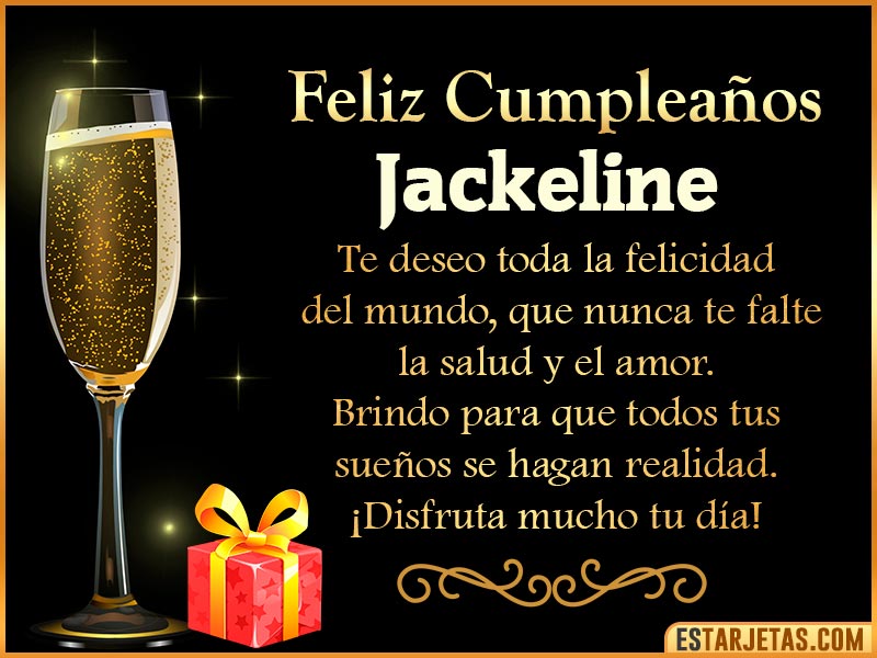 Tarjetas de Cumpleaños feliz Cumpleaños  Jackeline