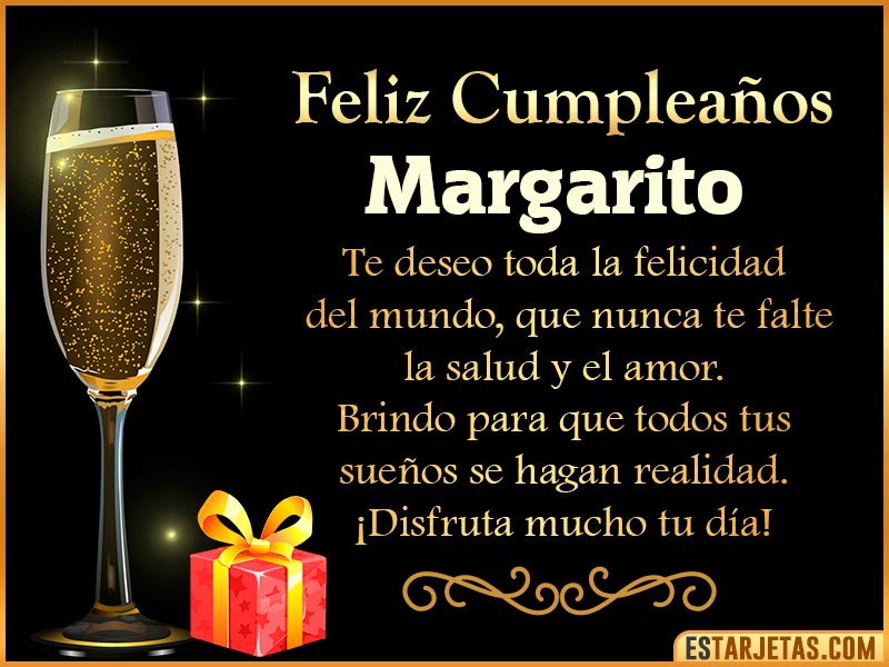 Tarjetas de Cumpleaños feliz Cumpleaños  Margarito