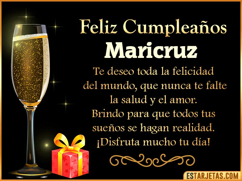 Tarjetas de Cumpleaños feliz Cumpleaños  Maricruz