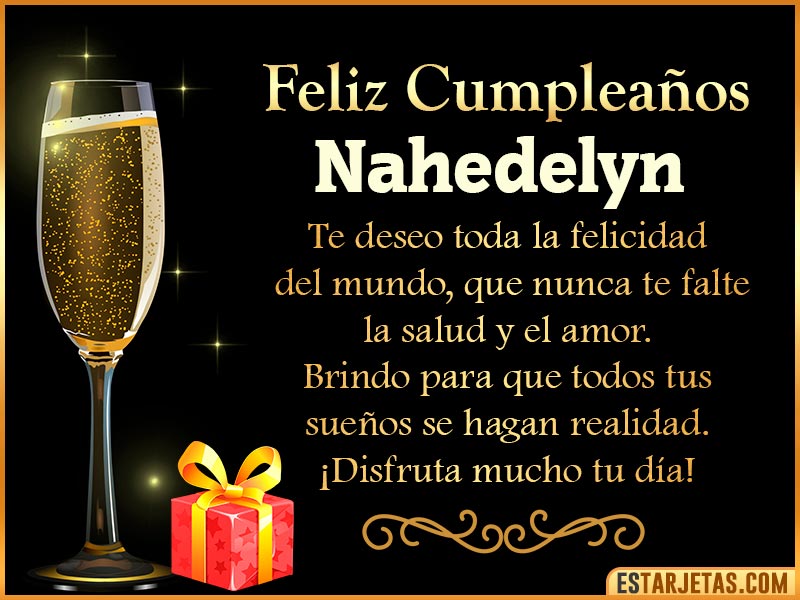 Tarjetas de Cumpleaños feliz Cumpleaños  Nahedelyn