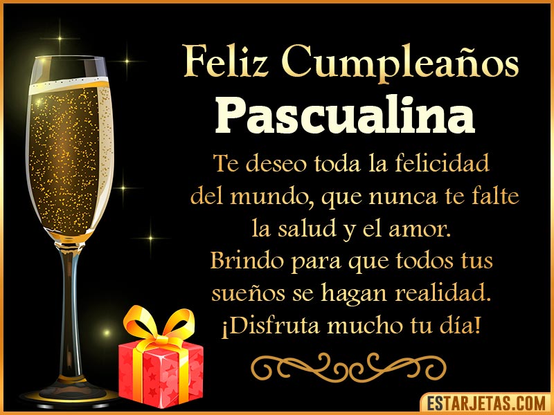 Tarjetas de Cumpleaños feliz Cumpleaños  Pascualina