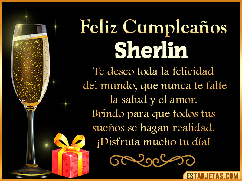 Tarjetas de Cumpleaños feliz Cumpleaños  Sherlin