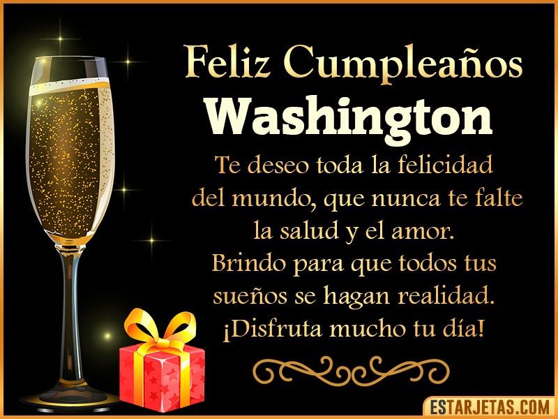 Tarjetas de Cumpleaños feliz Cumpleaños  Washington