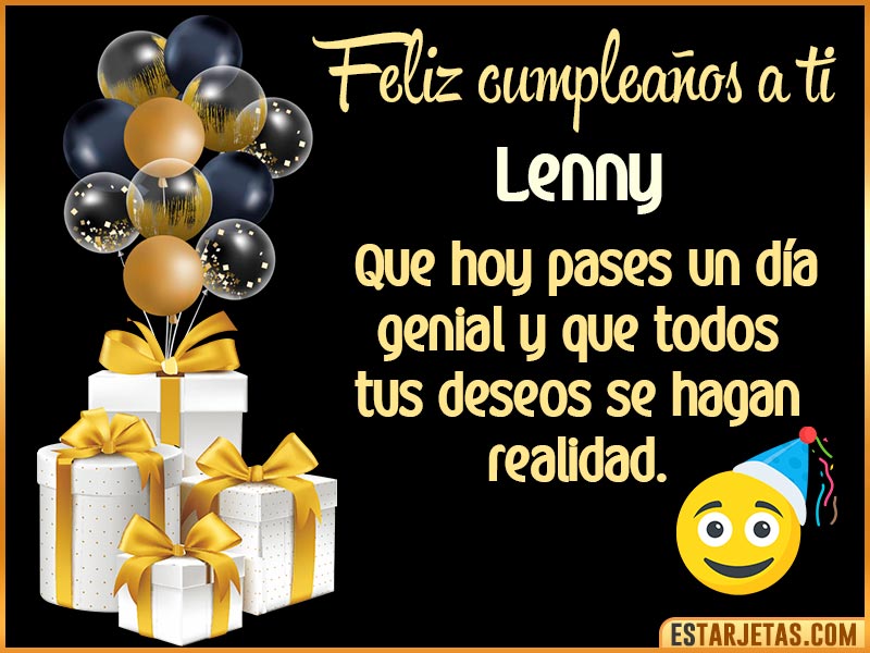Tarjetas para desear feliz cumpleaños  Lenny