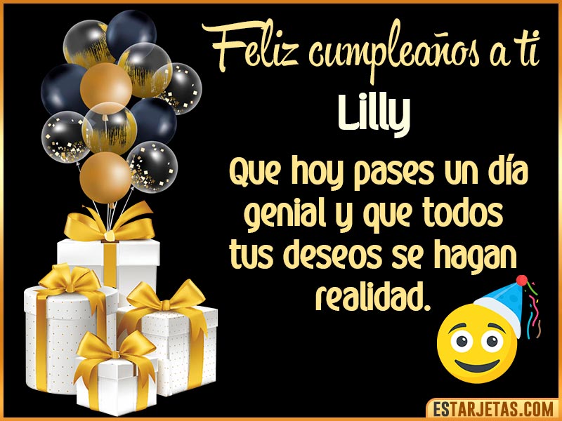 Tarjetas para desear feliz cumpleaños  Lilly