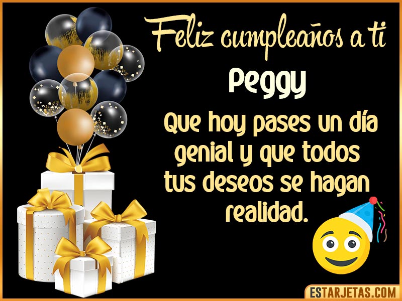 Tarjetas para desear feliz cumpleaños  Peggy